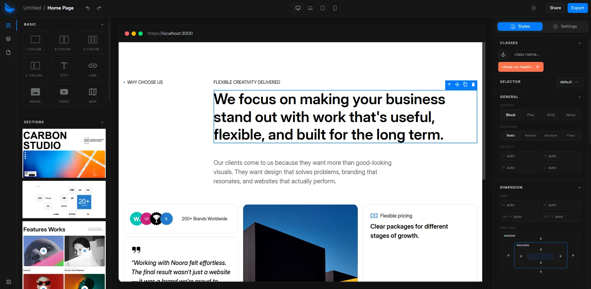 Website Builder Interface Preview